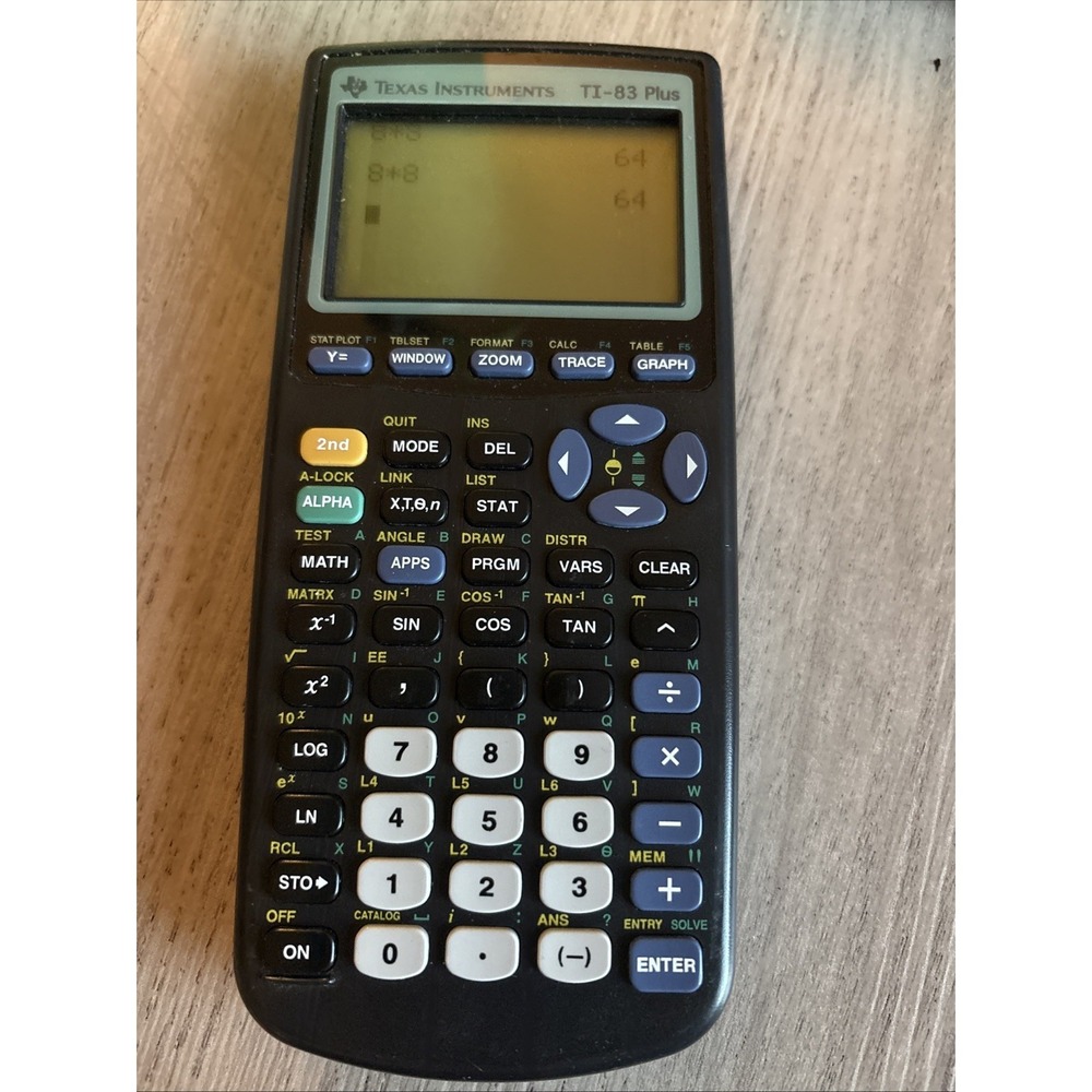 Texas Instruments TI-83 Plus Graphing Calculator with cover-works!